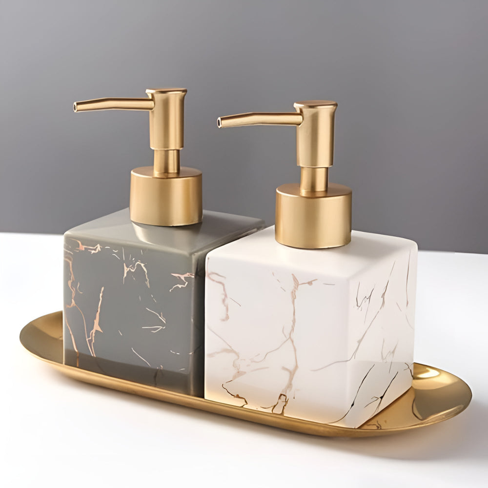 Distributeur de savon effet marbre