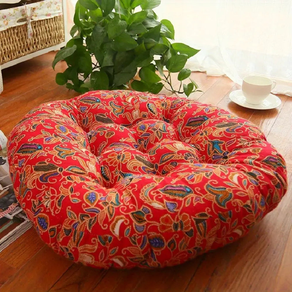 Coussin boho rond polyvalent