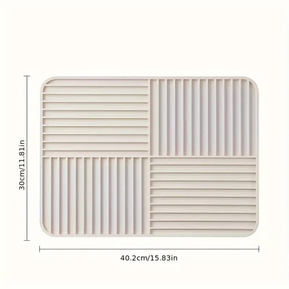 Tapis de séchage pliable multi-usage nervuré