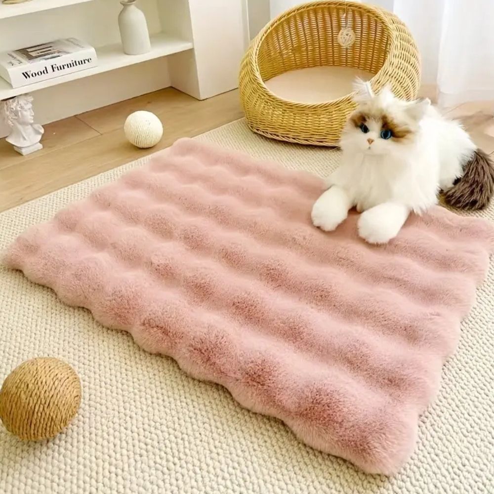 Tapis pour animaux en fausse fourrure