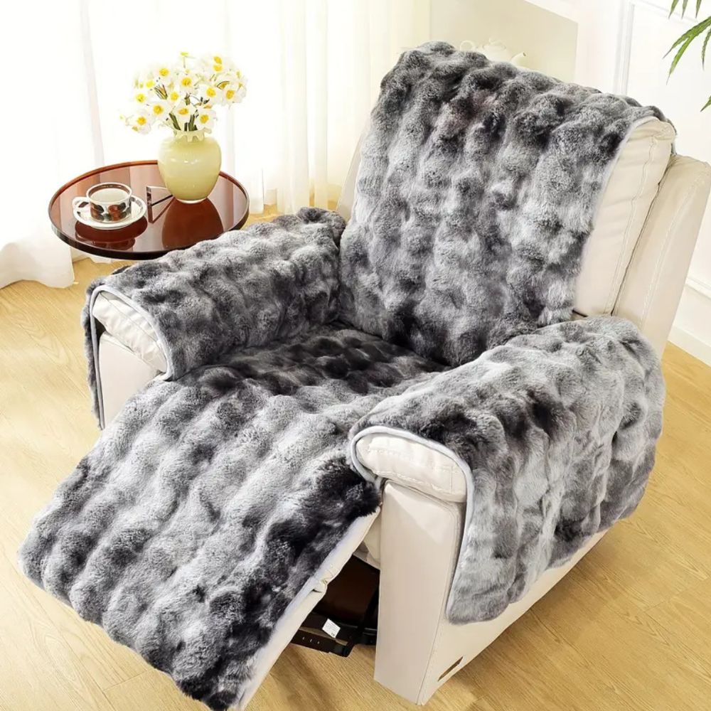 Housse de fauteuil relax en velours moelleux