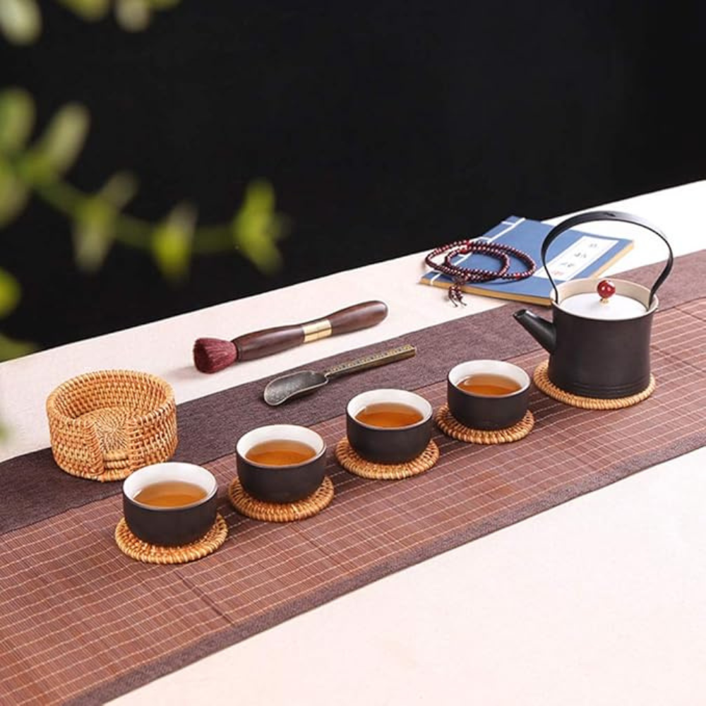 Sous-verres en rotin fait main | Lot de 6