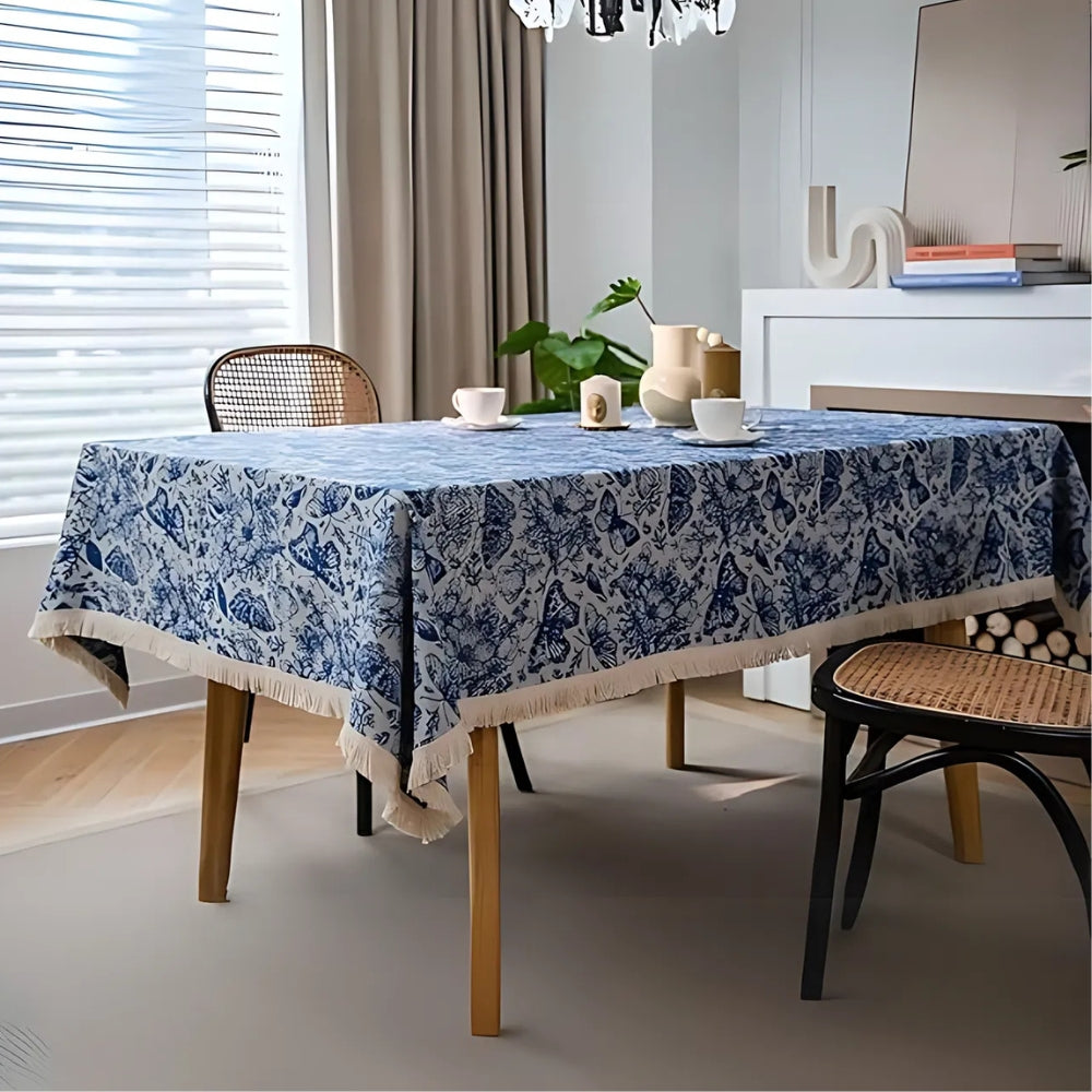 Nappe jardin aux papillons bleus