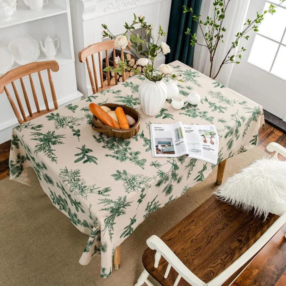 Nappe en coton motif pinède