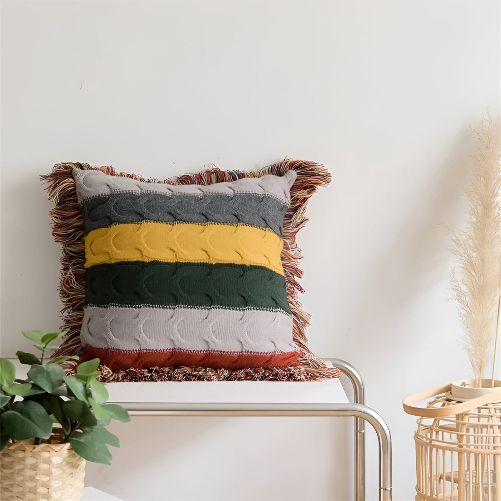 Coussin tricoté coloré Radiance