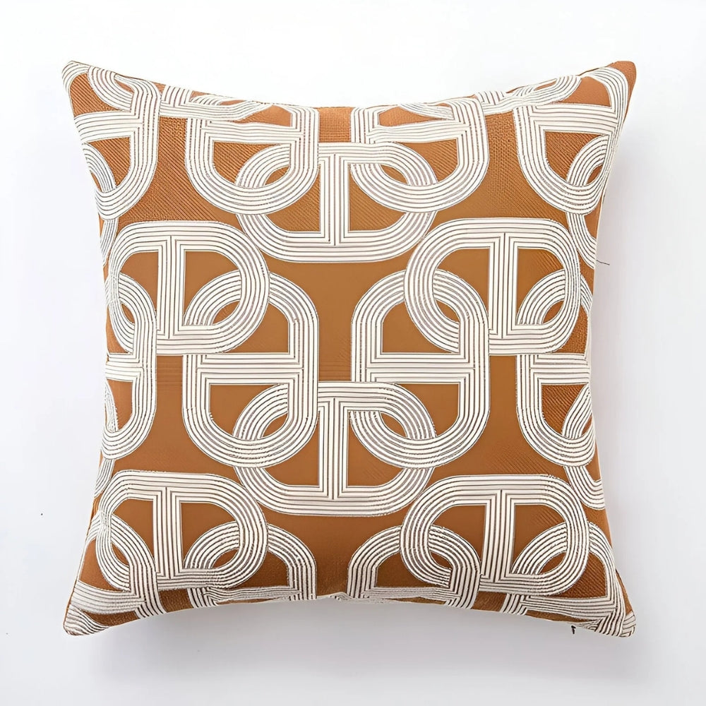 Housse de coussin motif entrelacs moderne