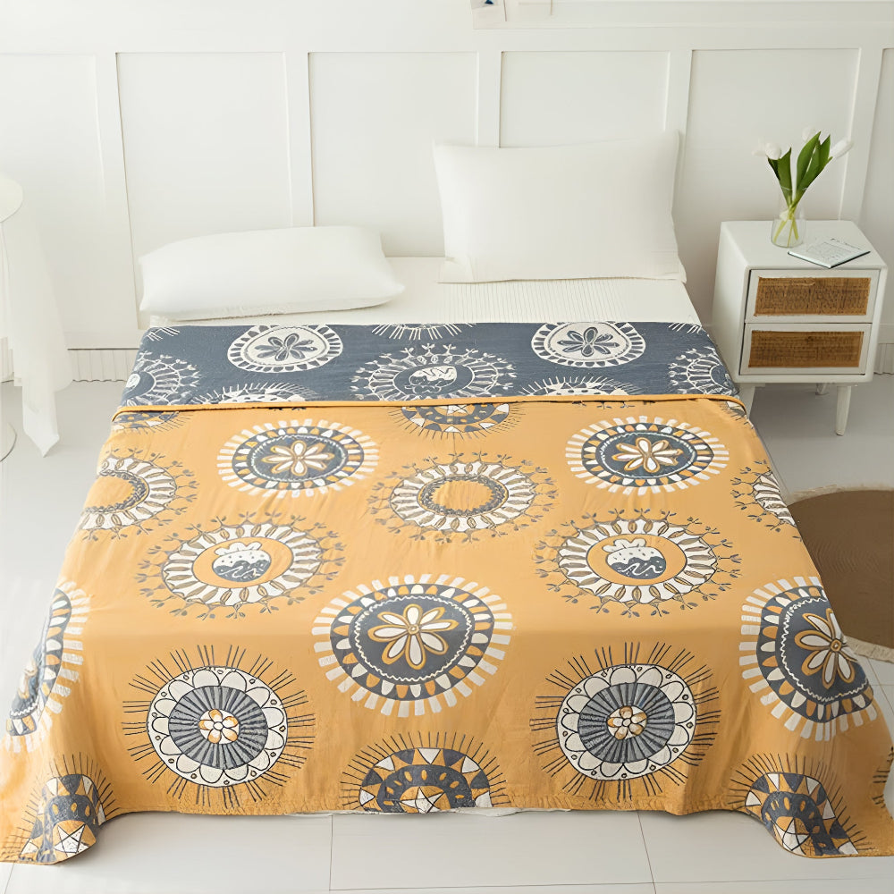 Plaid en coton motif cercles Blossom Radiance