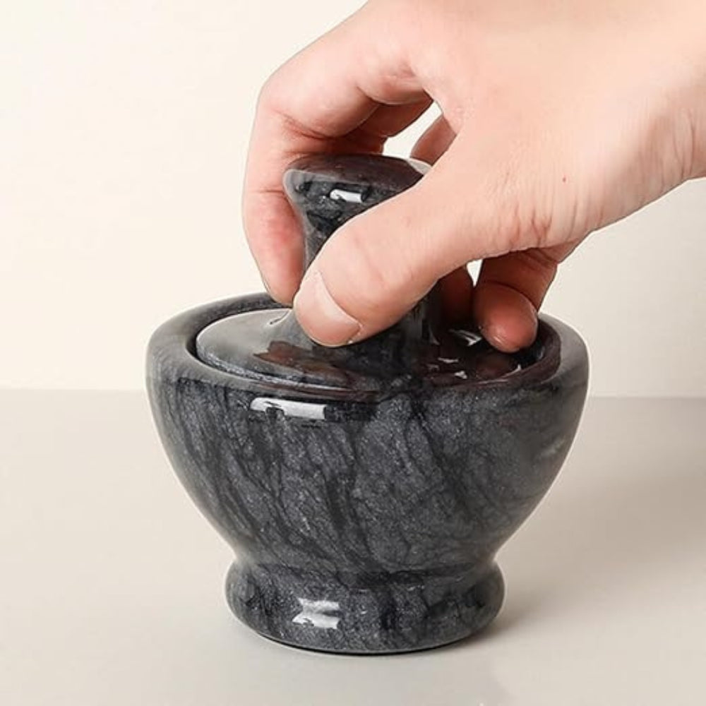 Mortier et pilon en marbre pour épices