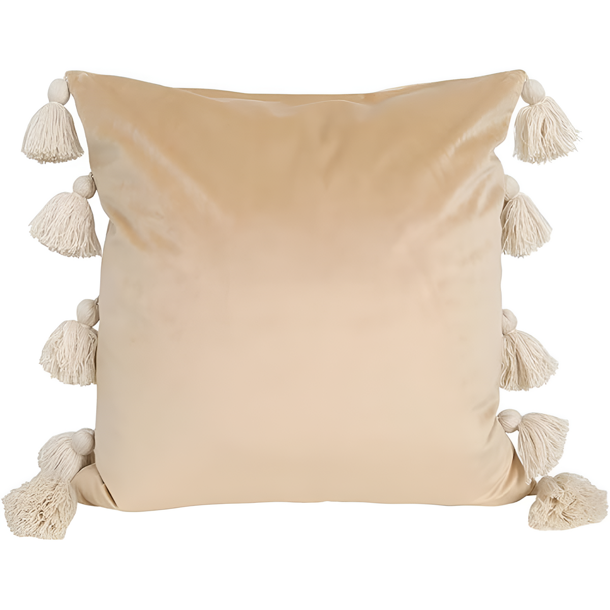 Housse de coussin bohème à pompons