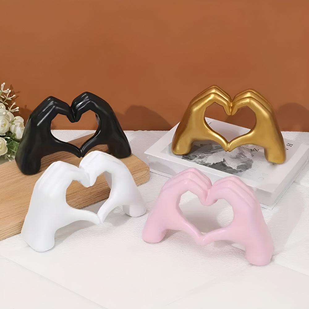 Sculpture mains enlacées Affinity – Blanc