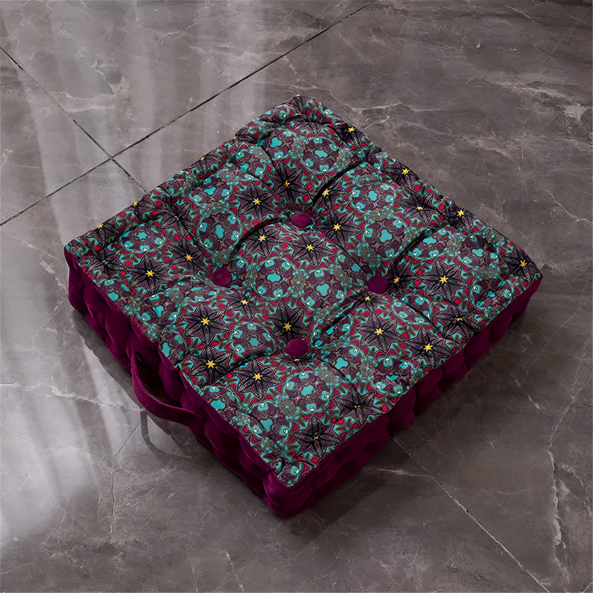 Coussin de sol touffeté vintage