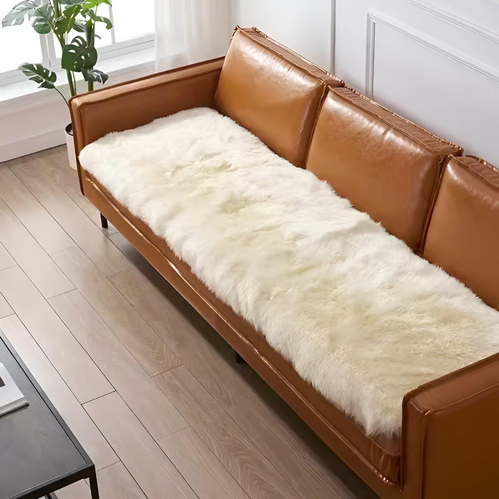 Housse de canapé en fausse fourrure moelleuse