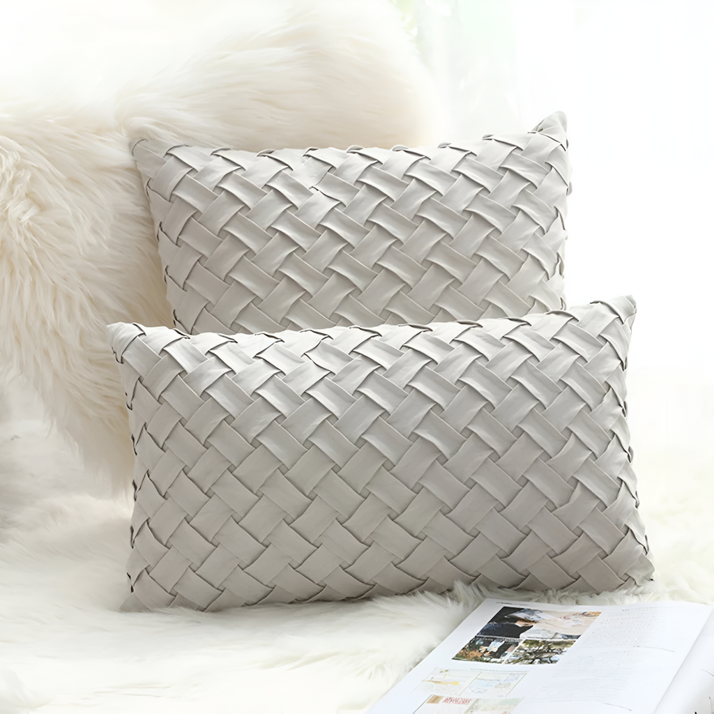 Housses de coussin tissées premium