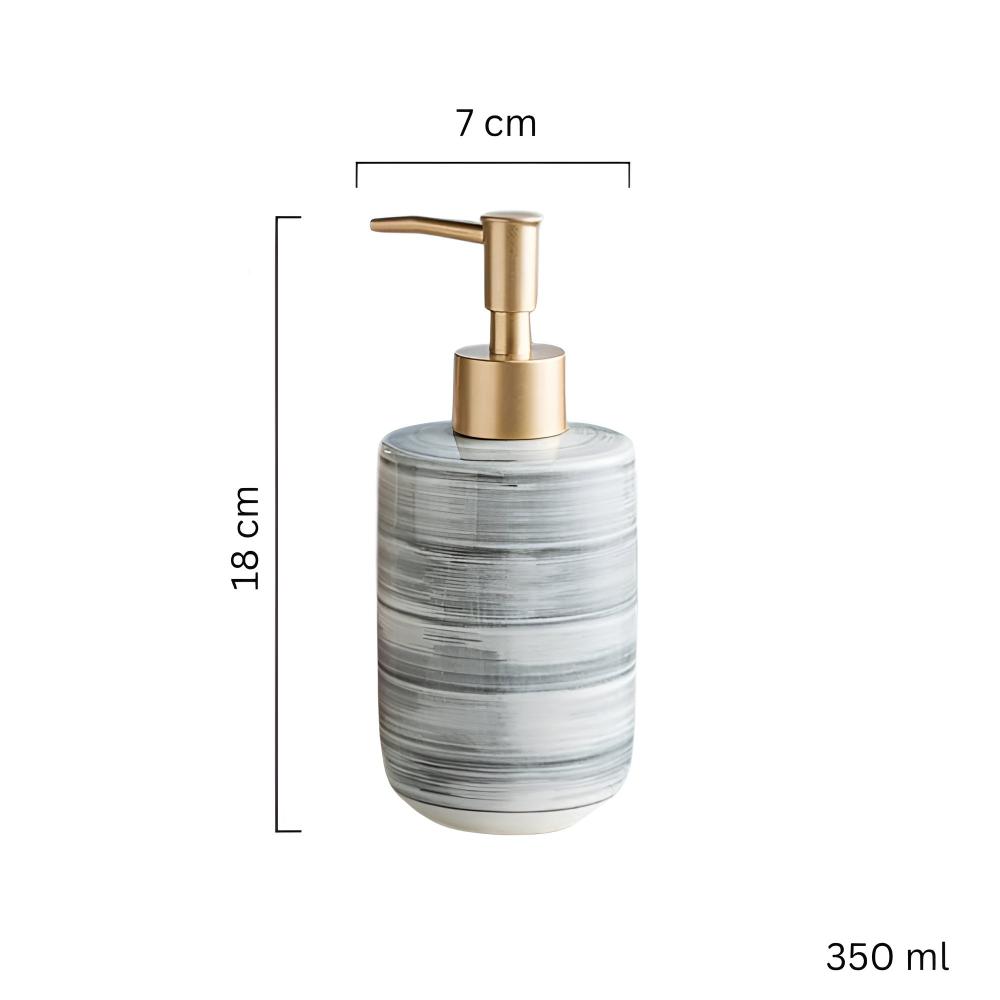 Distributeur de savon en céramique effet marbre