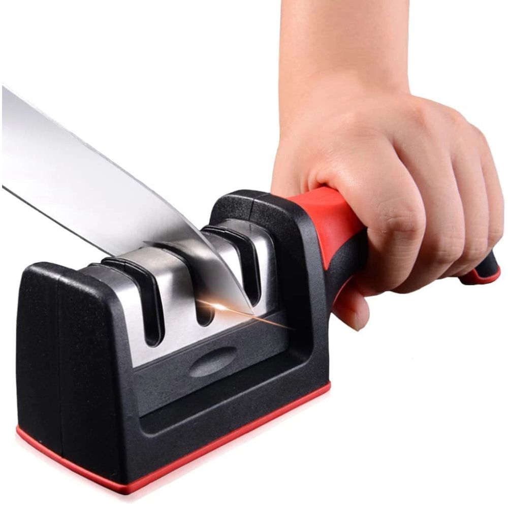 Aiguiseur de couteaux à poignée ergonomique