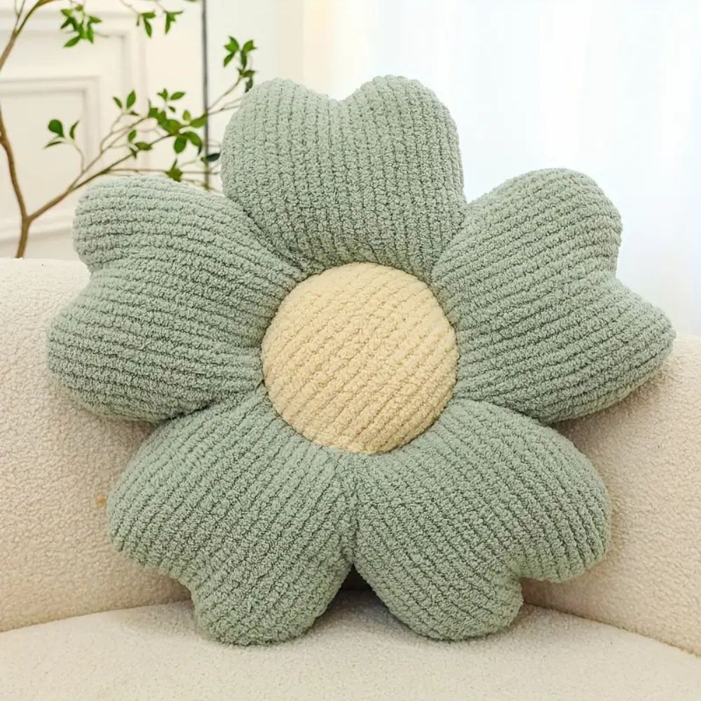 Coussin en forme de fleur épanouie