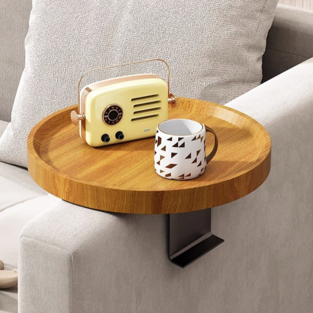 Plateau d'accoudoir de canapé en noyer – Doré Oak Tray