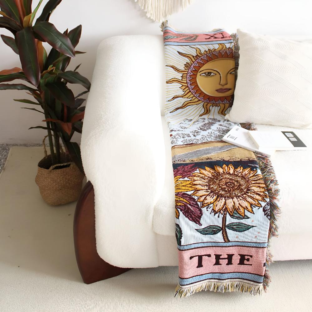 Plaid tapisserie soleil boho