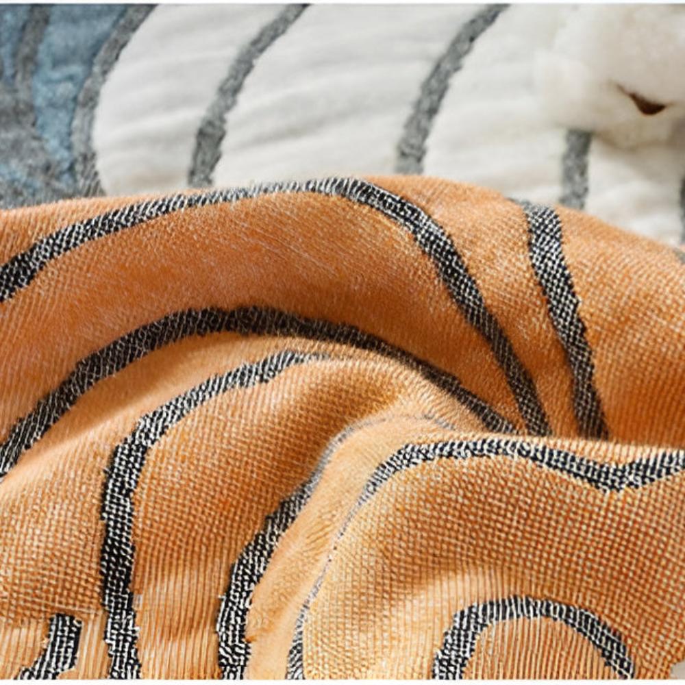 Plaid en coton motif écailles
