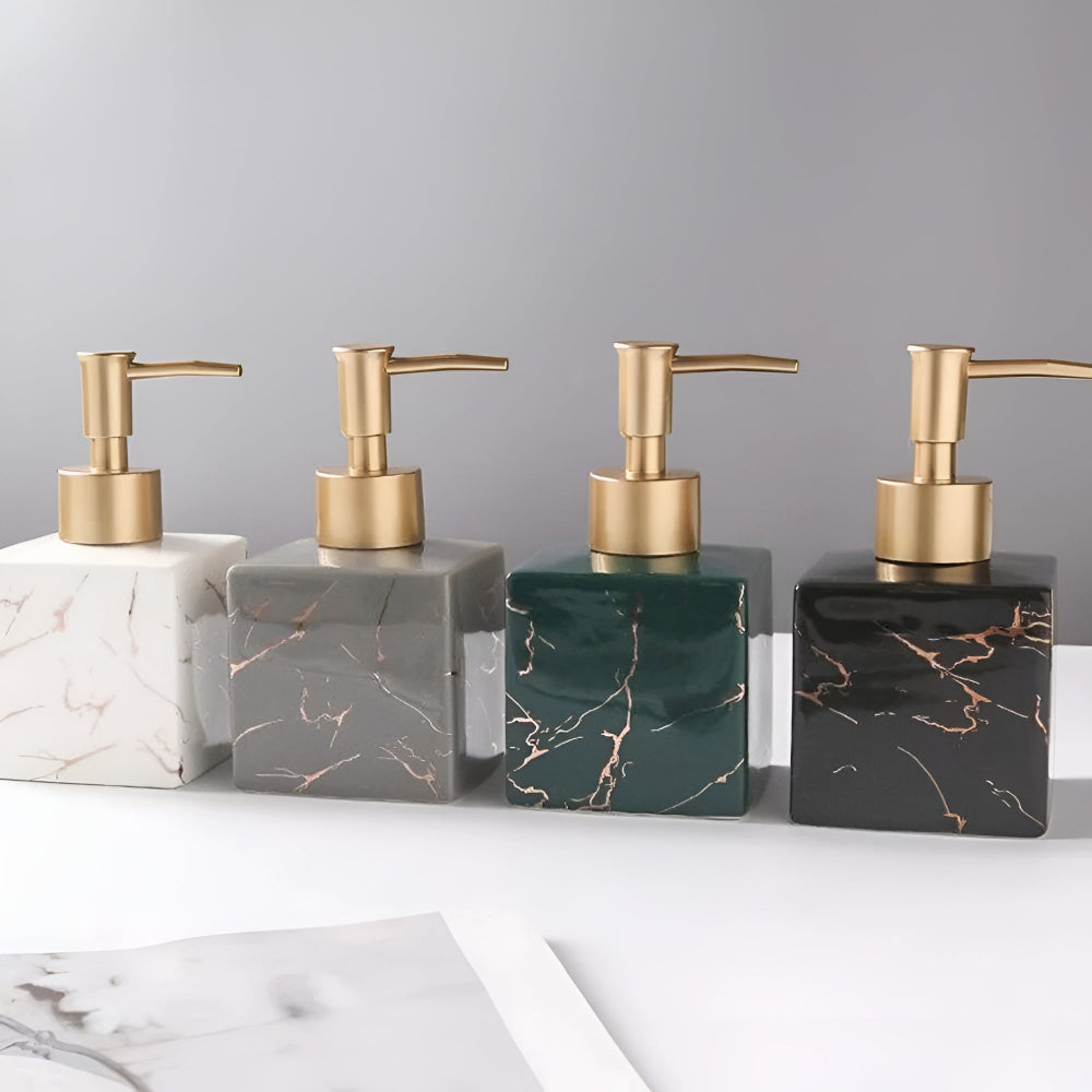 Distributeur de savon effet marbre