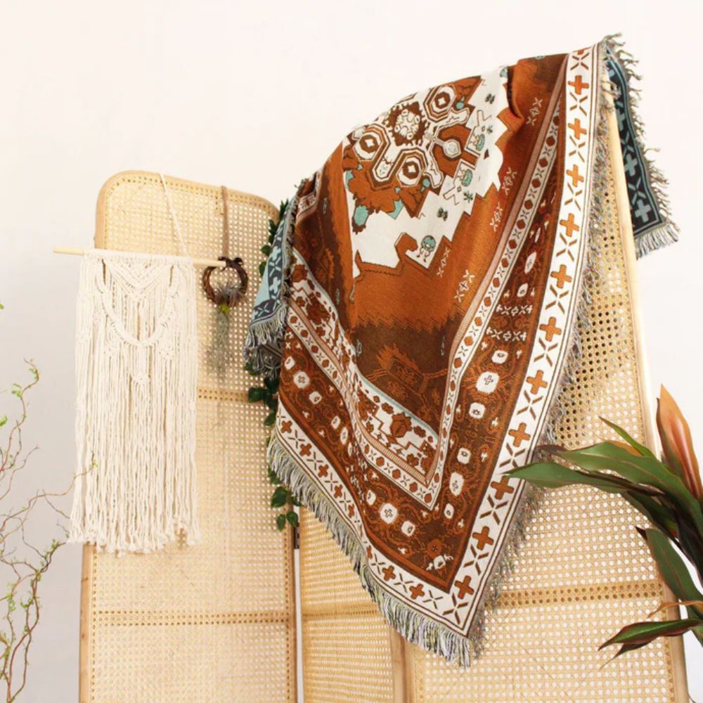Plaid à motif boho chic