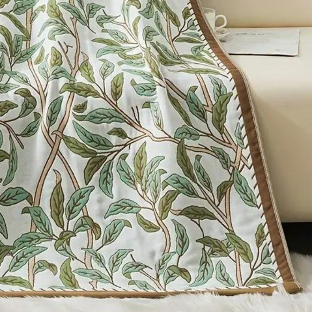 Serviette de bain en coton à fleurs