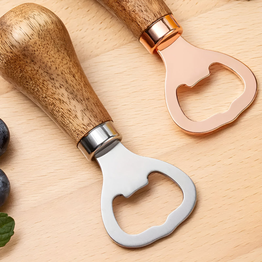 Décapsuleur en bois d'acacia – Argenté Knuckle