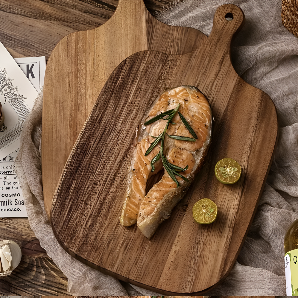 Plateau de service artisanal en bois