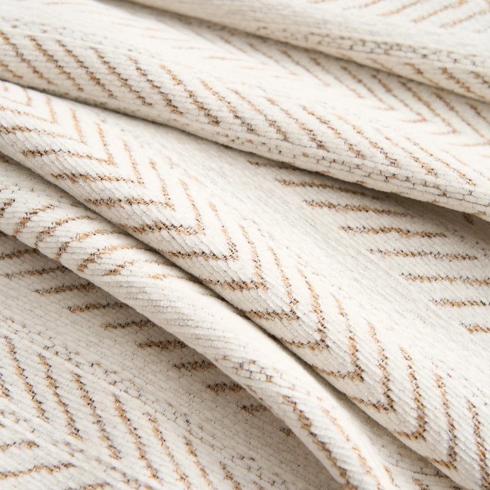 Housse de canapé en chenille à pompons chevrons