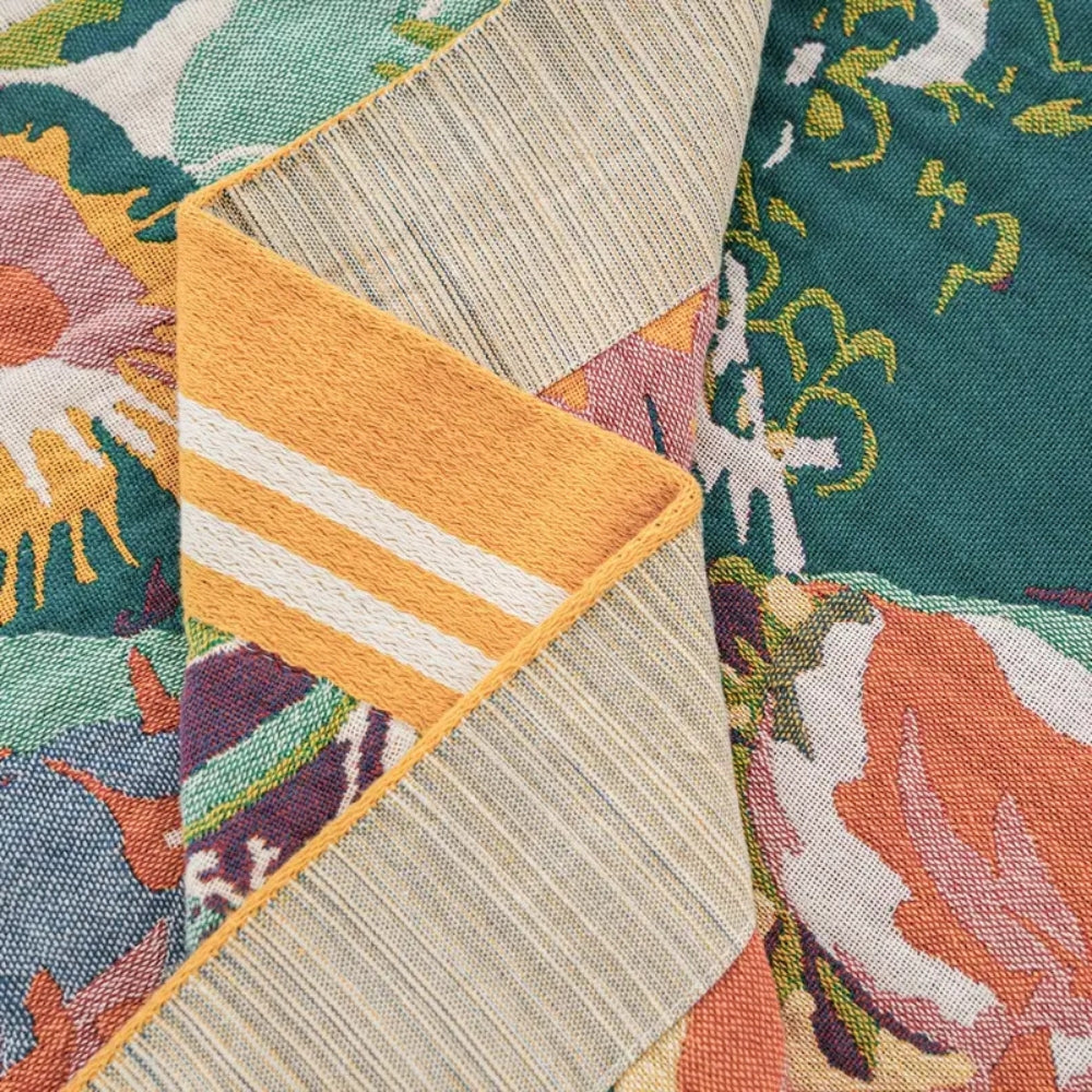 Plaid en coton fleuri Sienna