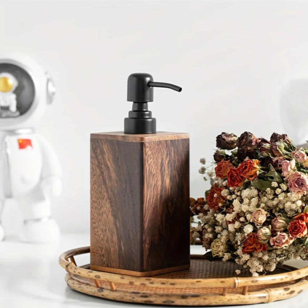 Distributeur de savon et lotion Walnut Aura – Grande Dispenser
