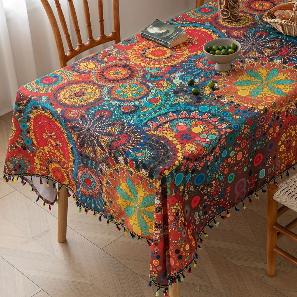 Nappe à pompons Hypno Bloom
