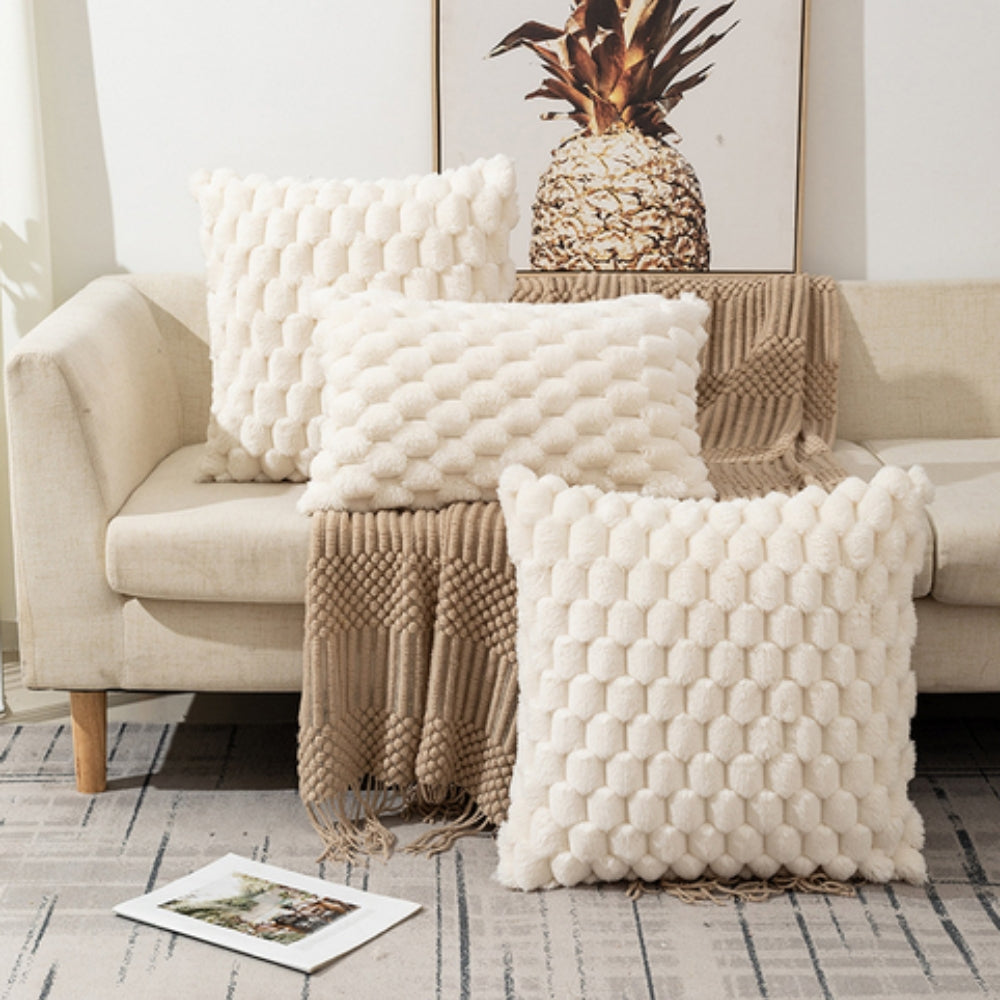 Housse de coussin marshmallow moelleuse