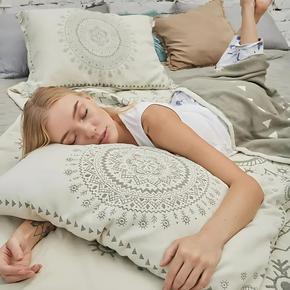Taies d'oreiller en gaze de coton mandala (2 pièces)