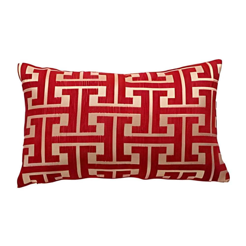 Housse de coussin motif labyrinthe intemporel