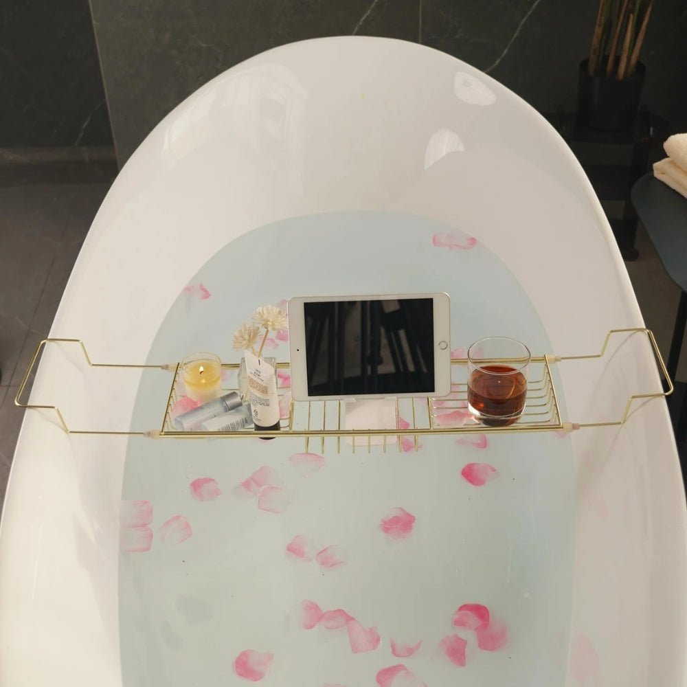 Plateau de baignoire réglable en inox – Rose Doré