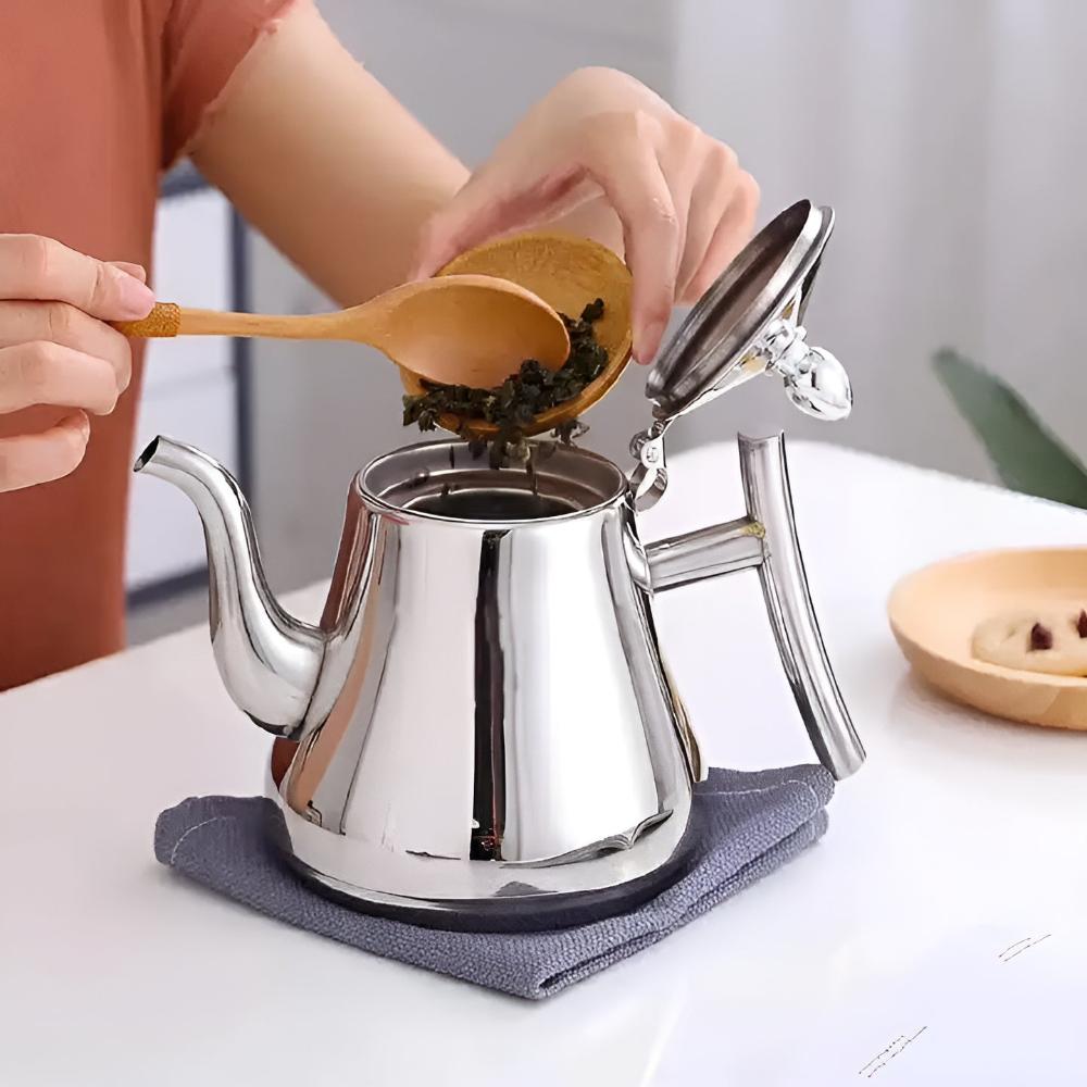 Bouilloire en inox avec filtre intégré