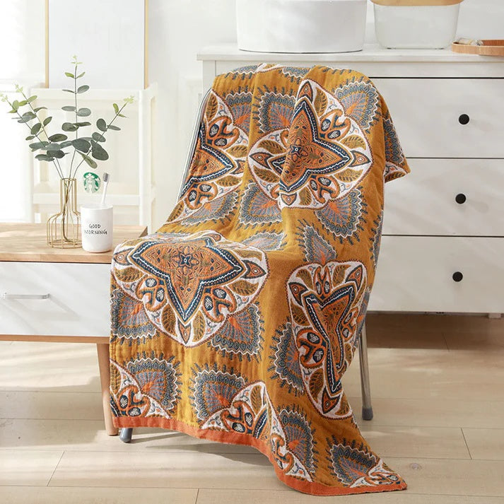Serviette de bain réversible Diamond Blossom