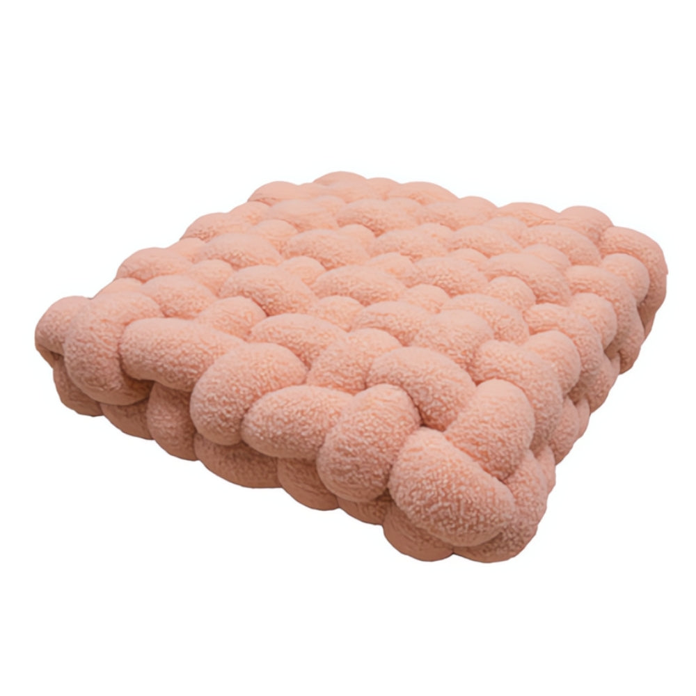 Coussin bouclette noué moelleux