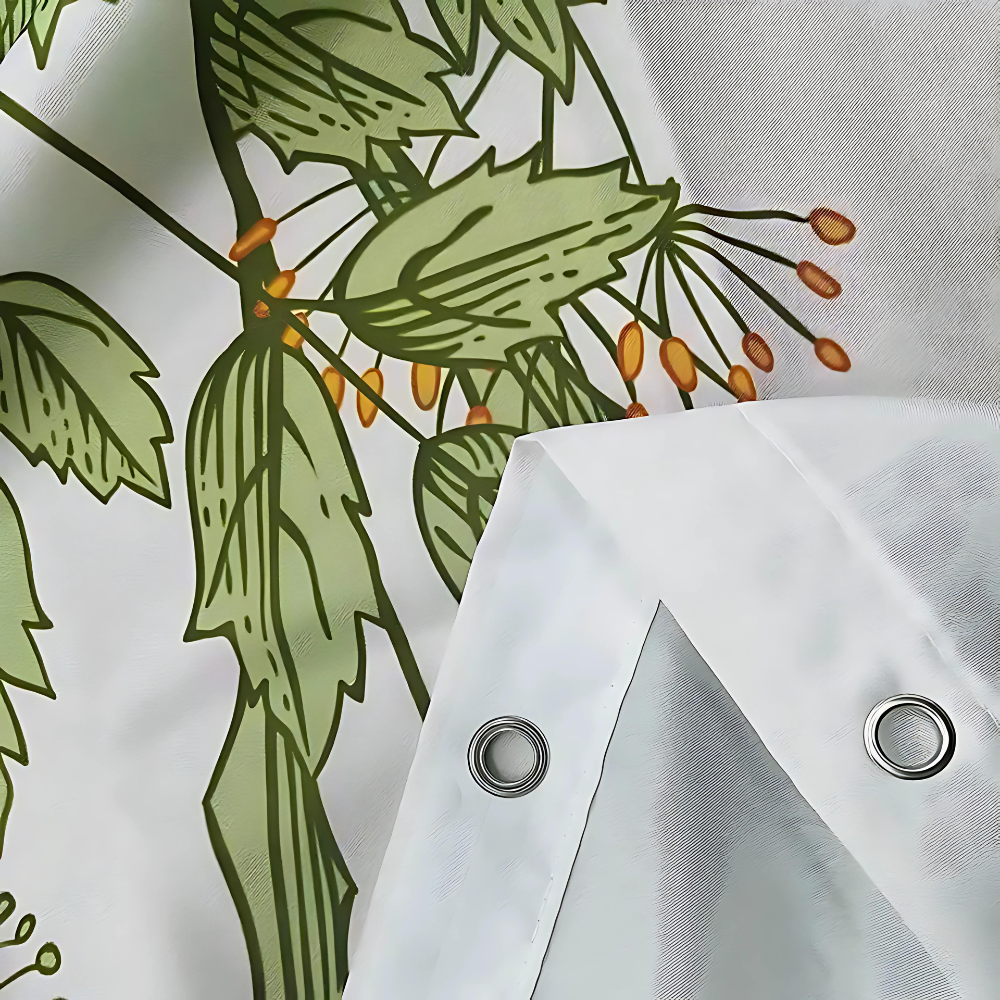 Rideau de douche imperméable motif végétal