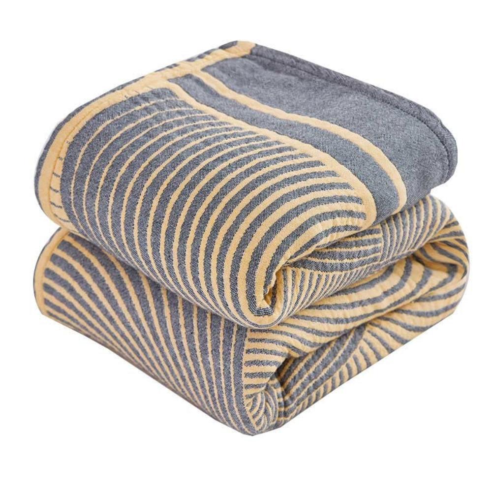 Plaid réversible en coton mousseline