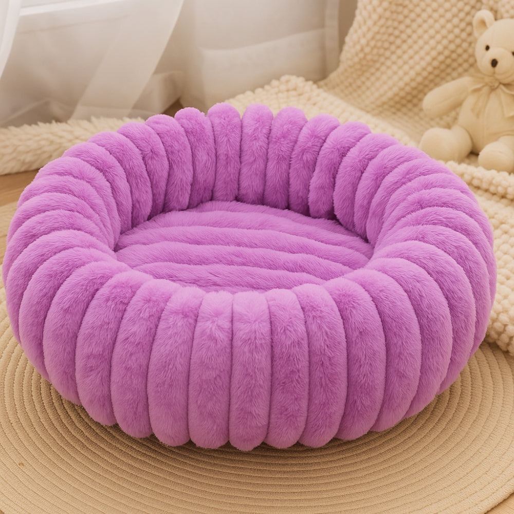 Panier rond moelleux Purrfectly Plush pour animaux