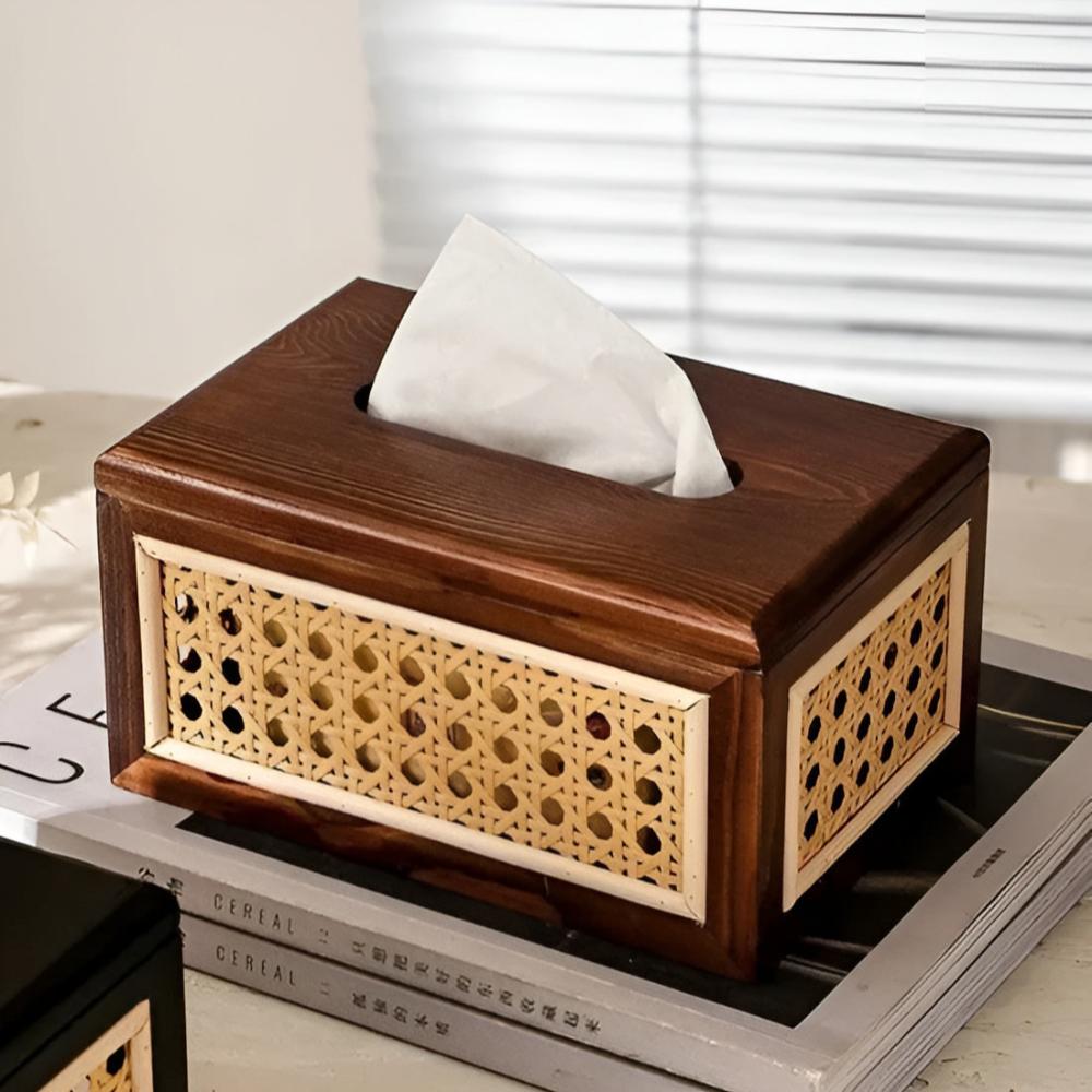Boîte à mouchoirs japandi minimaliste