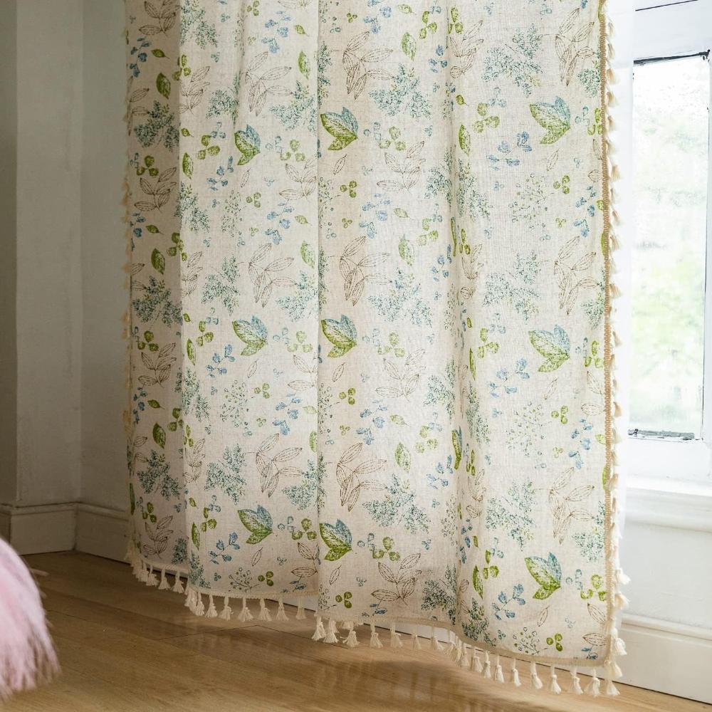 Rideaux voile fleurs des champs