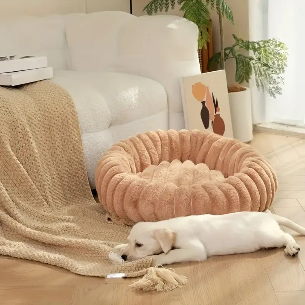 Panier rond moelleux Purrfectly Plush pour animaux