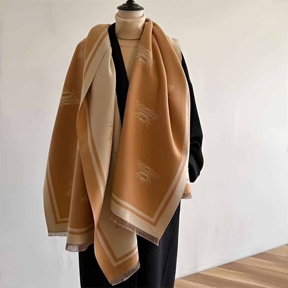 Écharpe d'hiver Nuvia motif abeilles