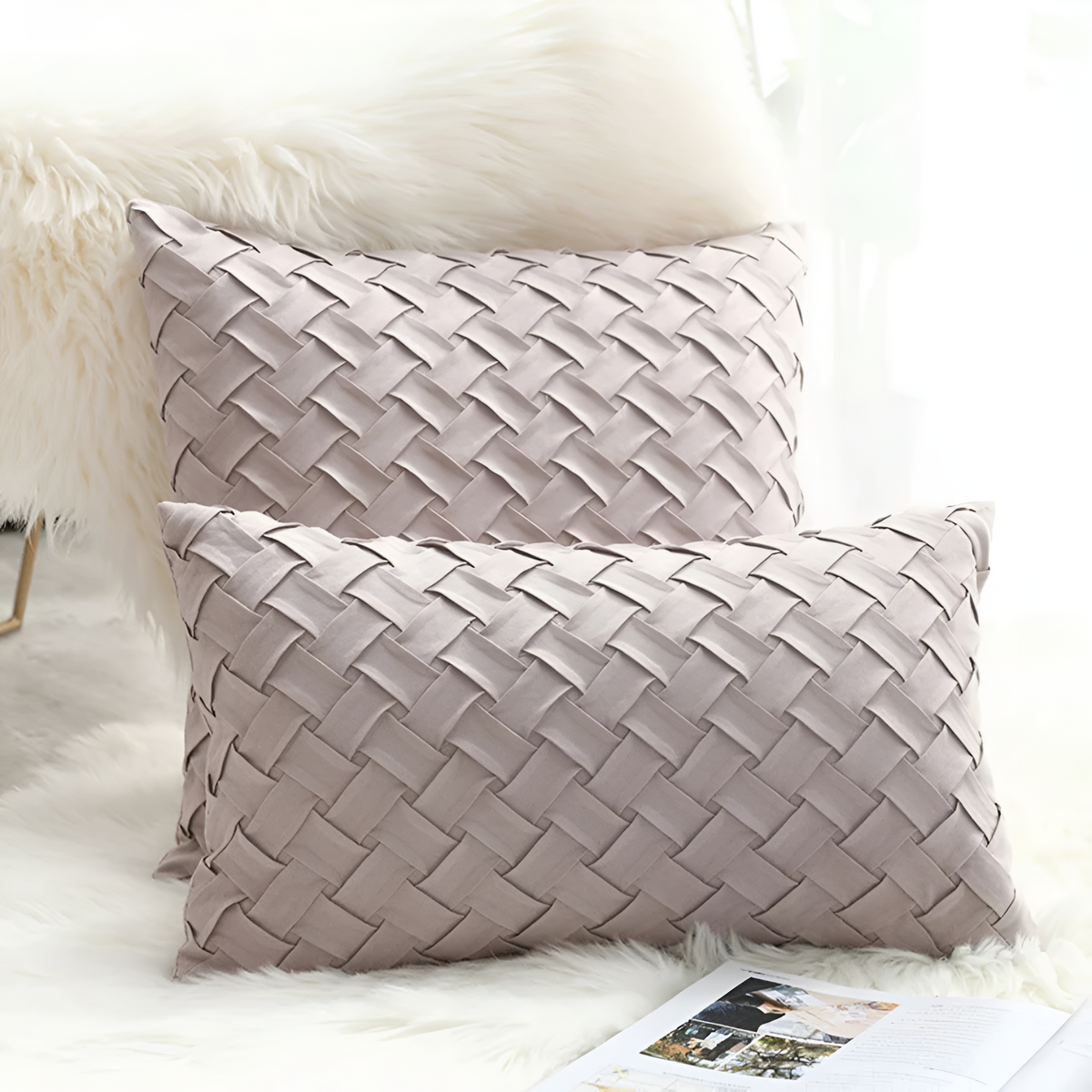 Housses de coussin tissées premium