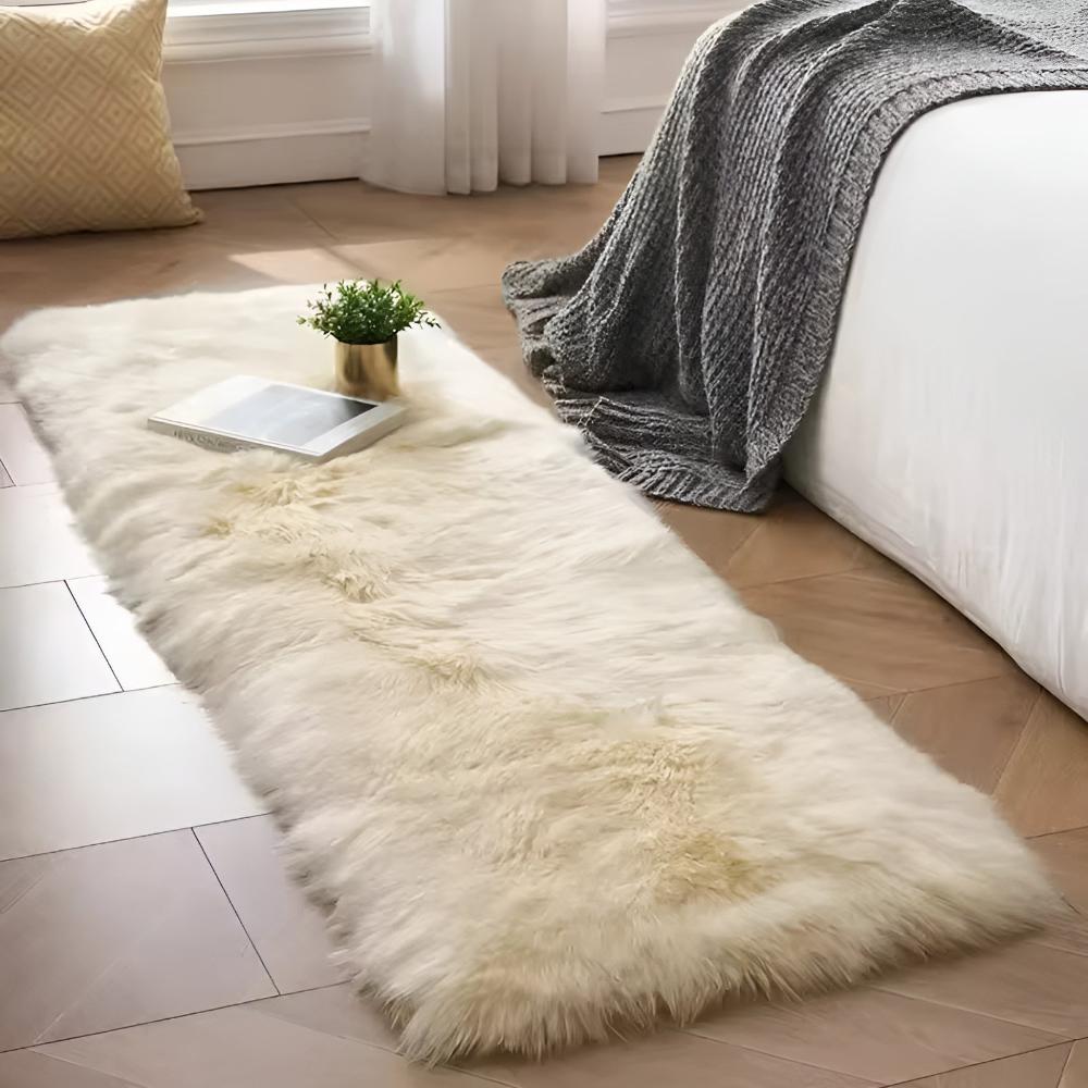 Housse de canapé en fausse fourrure moelleuse