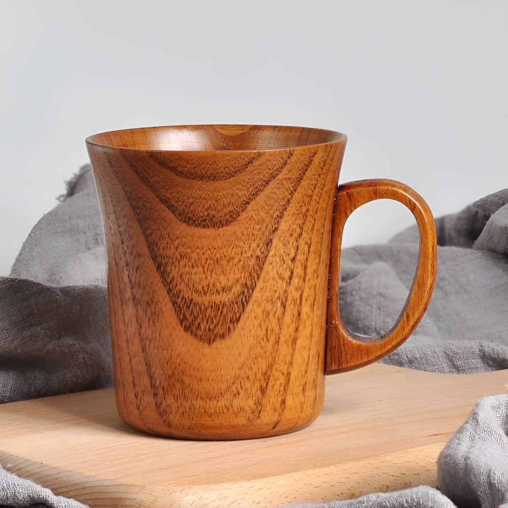 Mug en bois rustique style japonais