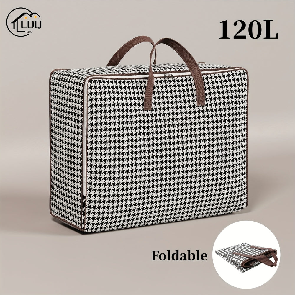 Valise de rangement grande capacité pied-de-poule